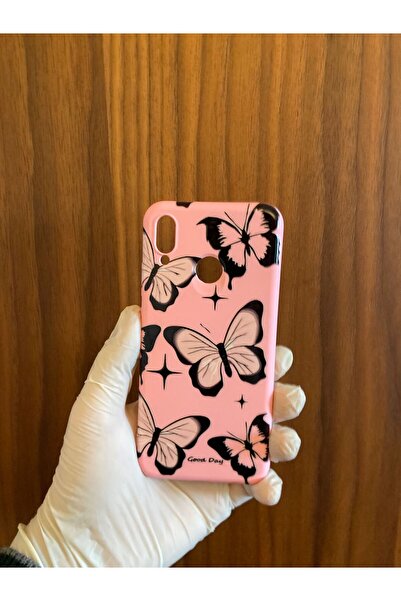 Newon HUAWEİ P20 LİTE KELEBEK BASKILI İÇİ KADİFE SİLİKON TELEFON KILIFI