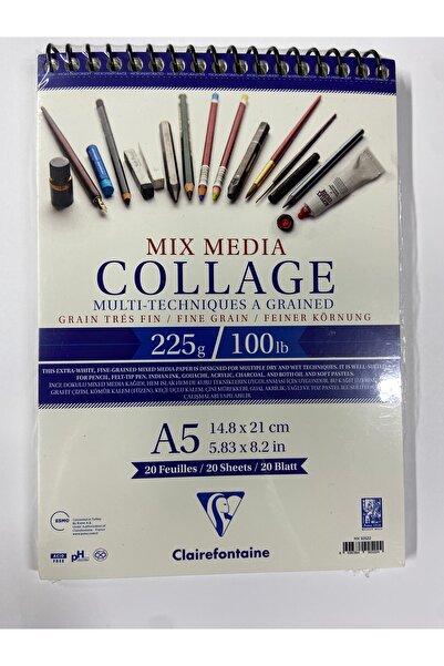 Clairefontaine MIX MEDIA COOLAGE A5 RESİM BLOK