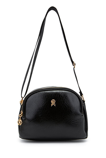 minebag Γυναικεία τσάντα χιαστί με φερμουάρ Multi-Compartment Willson Μαύρη