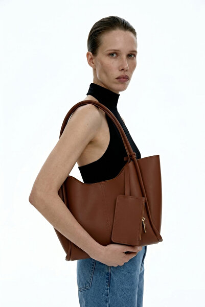 HAKKE Γυναικεία τσάντα ώμου μεγάλου μεγέθους