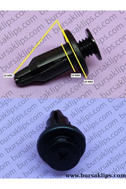 bursaklips 5353- Honda,Chevrolet,Hyundai Front Rear Bumper Clip (10 mm) - 915...