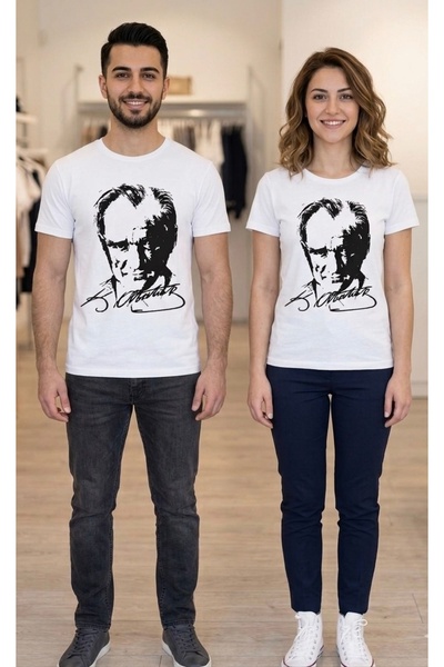 BİLGENS BUTİK Μπλουζάκι με στάμπα Ατατούρκ, κοντομάνικο, unisex