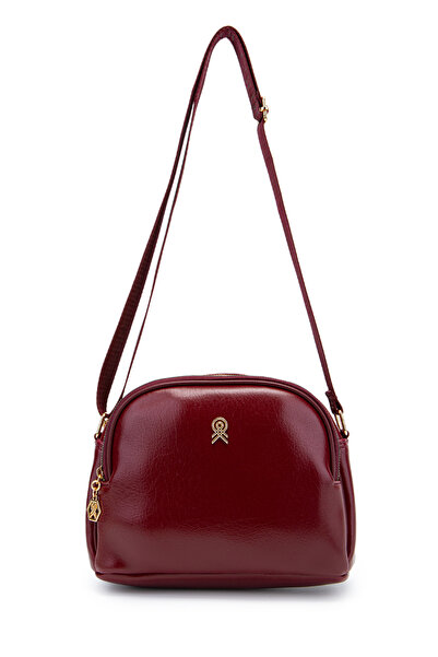 minebag Zippered Multi-Compartment Willson Women's Crossbody Bag Claret Red