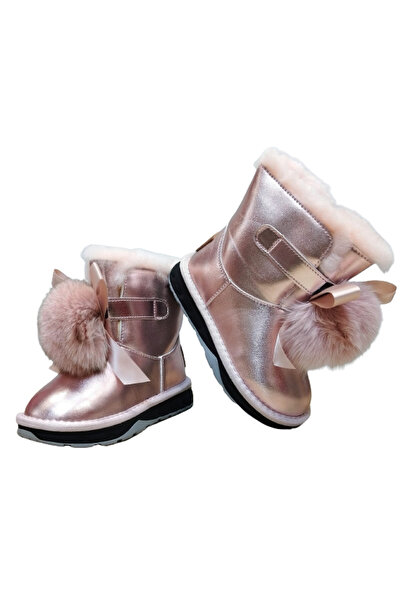 By TGA Δερμάτινες μπότες με επένδυση γούνας και φούντα