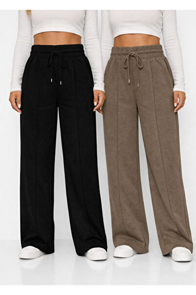 Hera Moda Γυναικείο Σετ 2 τεμαχίων Φόρμες με Ψηλόμεσο Κορδόνι και Φαρδιά Μπατ...