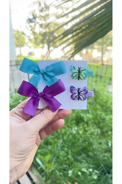 Toka Perisi Παιδικό σετ αγκράφες 4 τεμαχίων Colorfly - 2 πεταλούδες, 2 κορδέλες