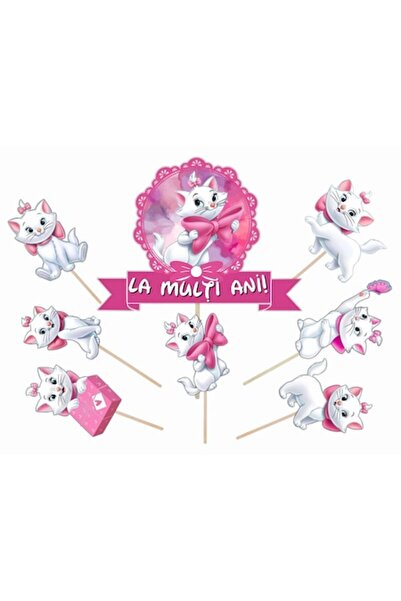 elive Topper Tort Marie – Carton Lucios, Set de 8 bucăți 13–17 cm |   Petrece...
