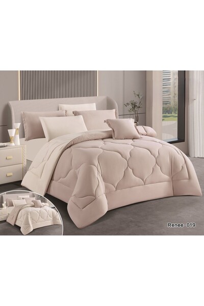 HOURS Summer Duvet Cover with Simple Design, Double-Sided Microfiber, 7-Piece...