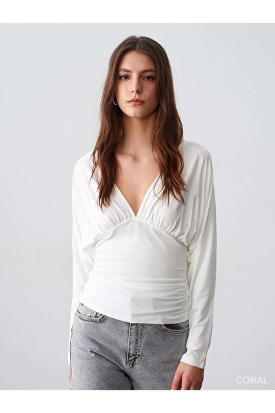 Coral Long Sleeve Short Badi 32728 Ecru