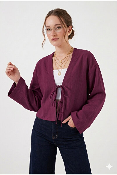 CNG MODA Μοντέρνο πουκάμισο κιμονό με δέσιμο μπροστά και 2 κορδόνια