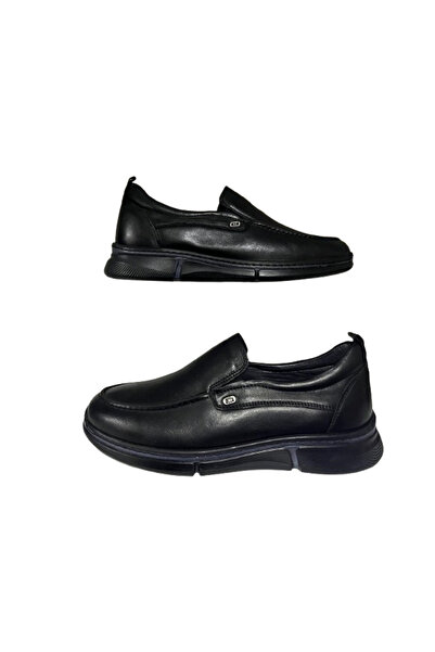 Golden Pantofi pentru bărbați din piele naturală, ultra-confortabili, negri, ...