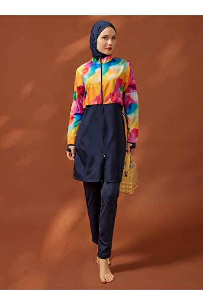 Mayo Bella Μαγιό Τεσεττούρ - Φούξια σχέδιο ακουαρέλας -