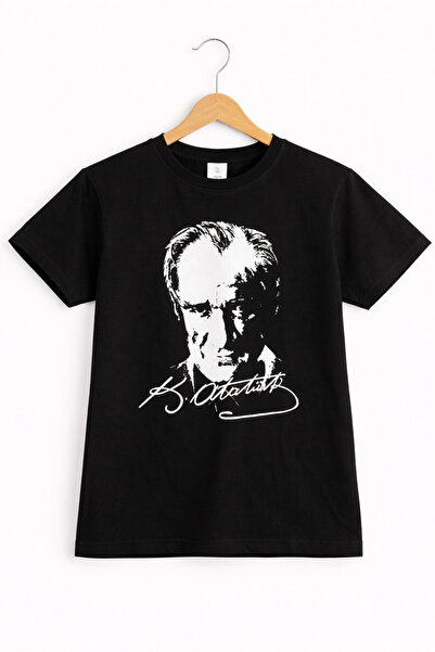 Selvira Ataturk Printed & Turkish Flag Patterned Kids' T-Shirt - 100% Cotton,...