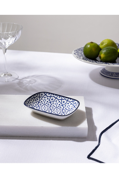 Madame Coco Farfurie Reve Bleu Lucida - 12 cm - Albastru/Alb