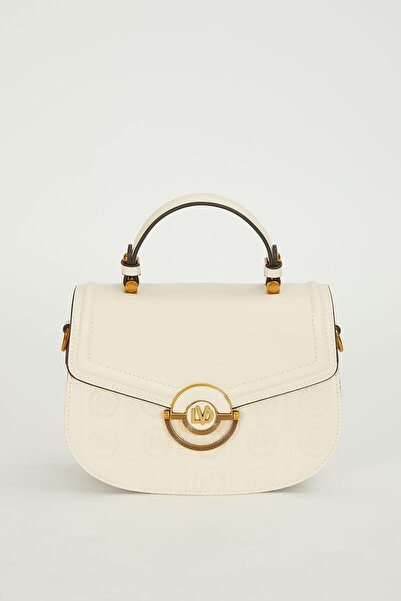 Levidor Premium Κρεμ γυναικεία τσάντα ώμου 931028