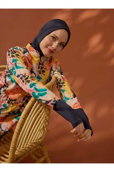 Mayo Bella Μαγιό με σχέδιο ακουαρέλας, πλήρως καλυμμένο με εμπριμέ - Σχέδιο μ...