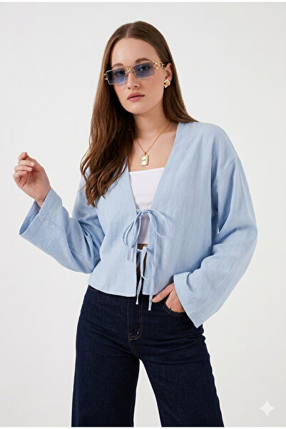 CNG MODA Μοντέρνο πουκάμισο κιμονό με δέσιμο μπροστά και 2 κορδόνια