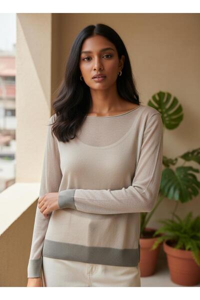 sumoda Women's Boat Neck Transparent Spring Summer Blouse