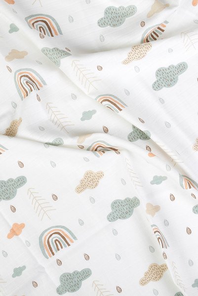 Baby Shez 100% Organic Cotton Newborn Muslin Blanket 75X80 cm