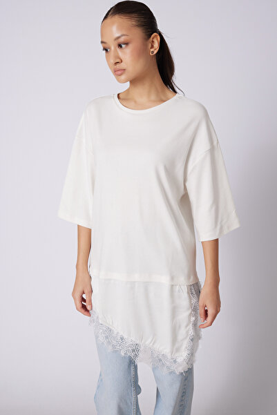 Nisan Δαντελωτό Συνδυαστικό Μπλουζάκι