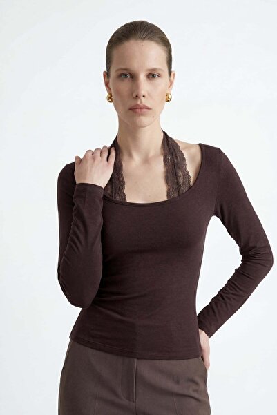 HAKKE Δαντελένια Λεπτομέρεια Μακρυμάνικη ΜΠΛΟΥΖΑ