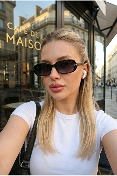 Goldmine نظارة شمسية نسائية من Velvet Petal UV400 باللون الأسود