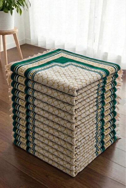 LUGMO 10 Τεμάχια Βελούδινο Χαλάκι Προσευχής Φωτεινό Πράσινο (70cm x 110cm 400...