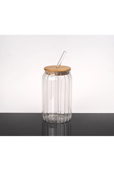 USTAOGLUHOME Bamboo Lid Cup with Straw