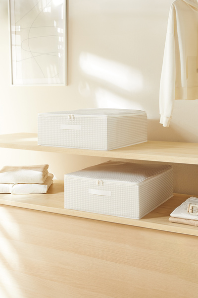 Homewave 2 τεμάχια γκρι πολυεστερικό σετ οργάνωσης βαλιτσών με βάση στήριξης ...