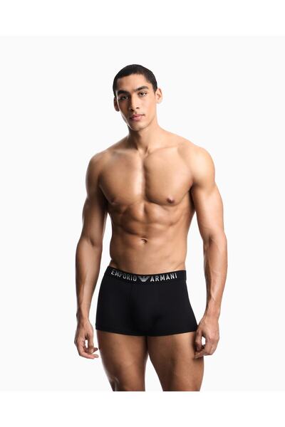 Emporio Armani Ανδρικό άνετο ύφασμα Modal με λογότυπο και ελαστική ζώνη μέσης...