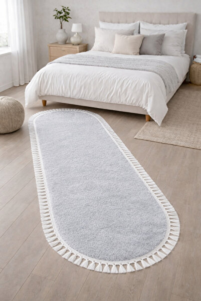 SANRUGS Home & Living Akrilik Püsküllü Oval Kesim Post Peluş Yumuşak Tavşan T...