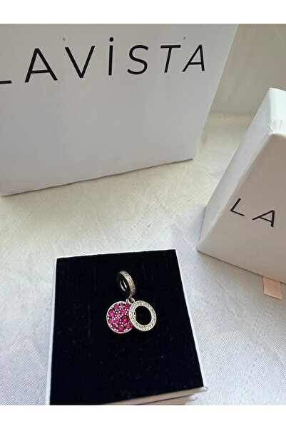 Lavista Silver Kırmızı Disk Gümüş Charm’ı