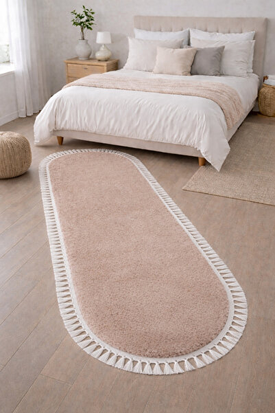 SANRUGS Home & Living Akrilik Püsküllü Oval Kesim Post Peluş Yumuşak Tavşan T...