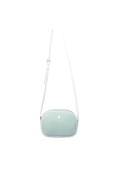 U.S. Polo Assn. Polyurethane Crossbody Bag, Mint/White