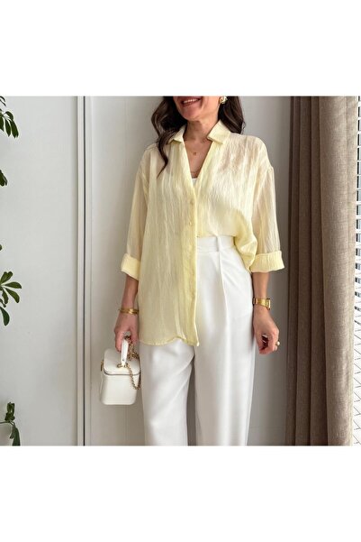 Lavanta Tekstil Διαφανές πουκάμισο Oversize