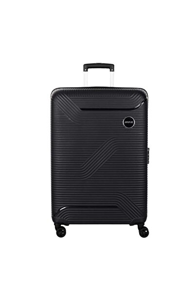 American Tourister عربة ماكس بلس ذات 4 عجلات من البولي بروبيلين، 79 سم، لون أسود
