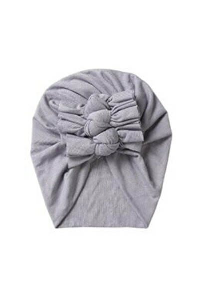 MiniKids 3-bow turban, gray pattern