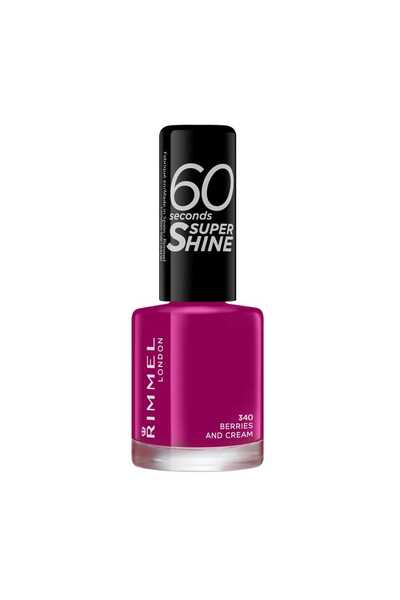 RIMMEL LONDON طلاء أظافر سوبر شاين في 60 ثانية، 340 بيريز آند كريم، 8 مل