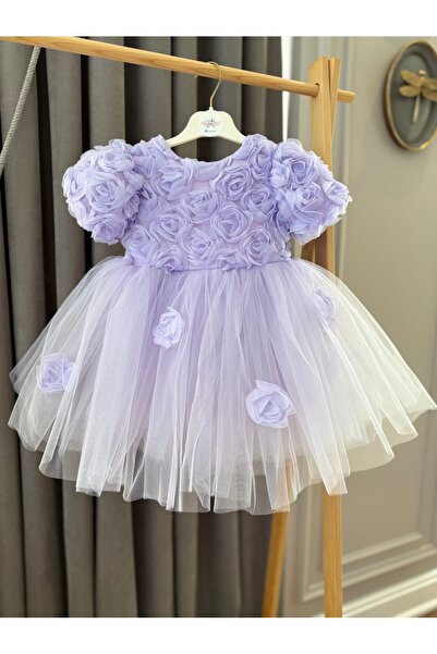 Baby Aden BabyAden φόρεμα για κορίτσια για πάρτι γενεθλίων με ανάγλυφο λουλού...