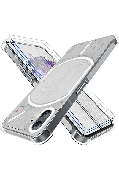 Shopi غطاء هاتف Nothing Phone 1 مع حزمة من 2 واقي شاشة من الزجاج المقوى، غطاء...