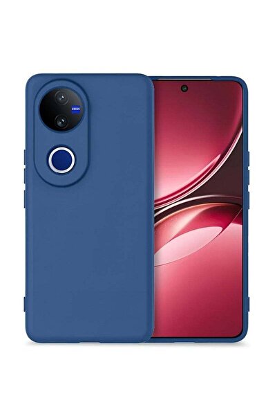 Shopi vivo V50 5G 2025 Premium Soft Liquid Silicone Case Cover – Navy Blue, S...