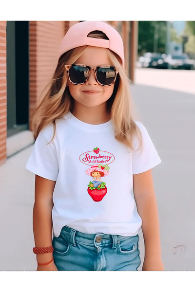 lovver Strawberry Shortcake Character Premium Print Breathable 100% Cotton T-...