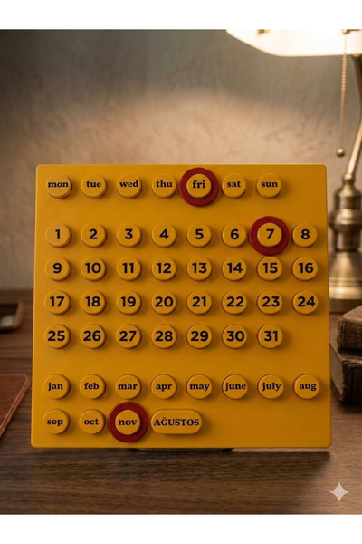 Printona Ring A Date Masa Takvimi, Dekoratif Masa Takvimi, Dekoratif Halka Ta...