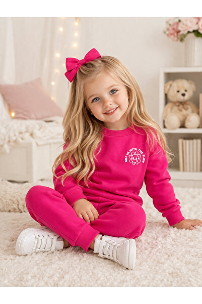 OEM Compleu fetite 2 piese Grow With The Flow – roz fucsia