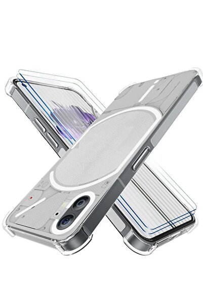 Shopi غطاء هاتف Nothing Phone 1 مع حزمة من 2 واقي شاشة من الزجاج المقوى، غطاء...