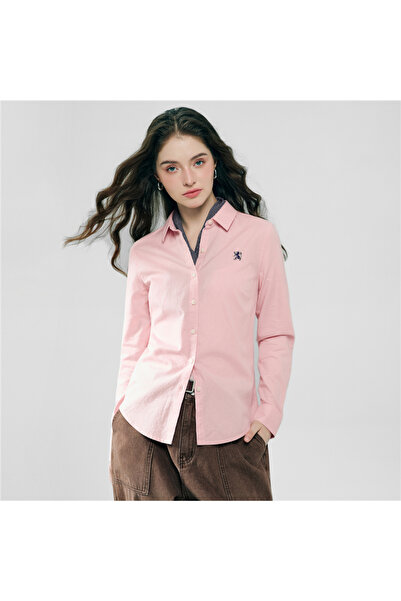 Giordano Women’s Slim Oxford Shirt with Embroidery