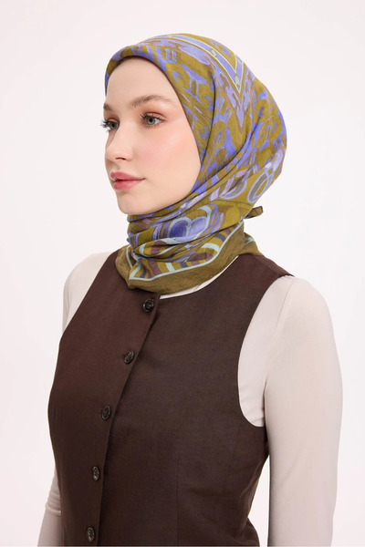 Silk Home Φουλάρι από βισκόζη βελόρα με αρχαία μοτίβα Four Seasons 6420-16