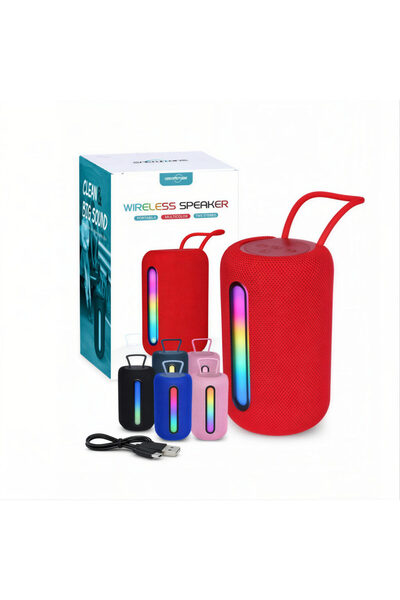 Amigo Φορητό Ηχείο Bluetooth 13 εκ. με Πολύχρωμο LED RGB, με Γάντζο, Τροφοδοσ...
