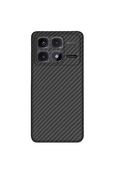 SILKASE Husa fibra de carbon pentru Xiaomi Redmi K70 Ultra, camera protection...