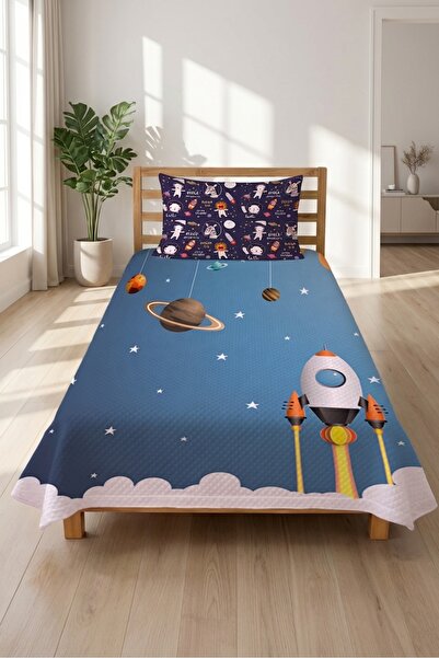 Evmila Rocket Planet Starry Baby Pique Set - Διακοσμητικό κάλυμμα κρεβατιού μ...